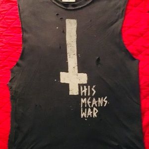 🖤 UNIF This Means War Cut Off Muscle Tank 🖤